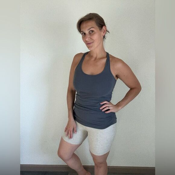 Lululemon Cool RacerBback Tank Top CRB Gray 6 Workout Gym - Picture 1 of 10